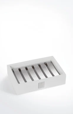 Seifenschale Bathline, Weiß/Silber