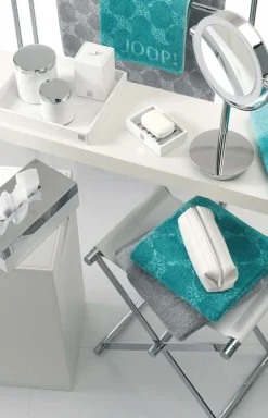 Seifenschale Bathline, Weiß/Silber