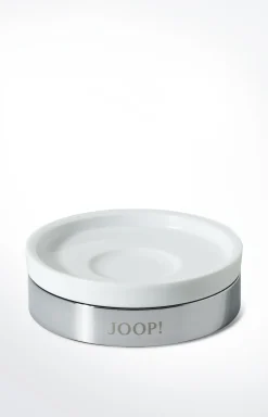 Seifenschale Chromeline, Silber/Weiß