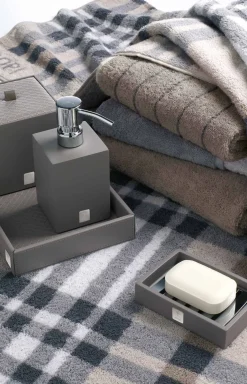 Seifenspender Bathline, Grau-Rosé