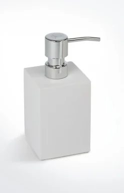 Seifenspender Bathline, Weiß/Silber