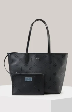 Shopper Decoro Stampa Lara in Schwarz