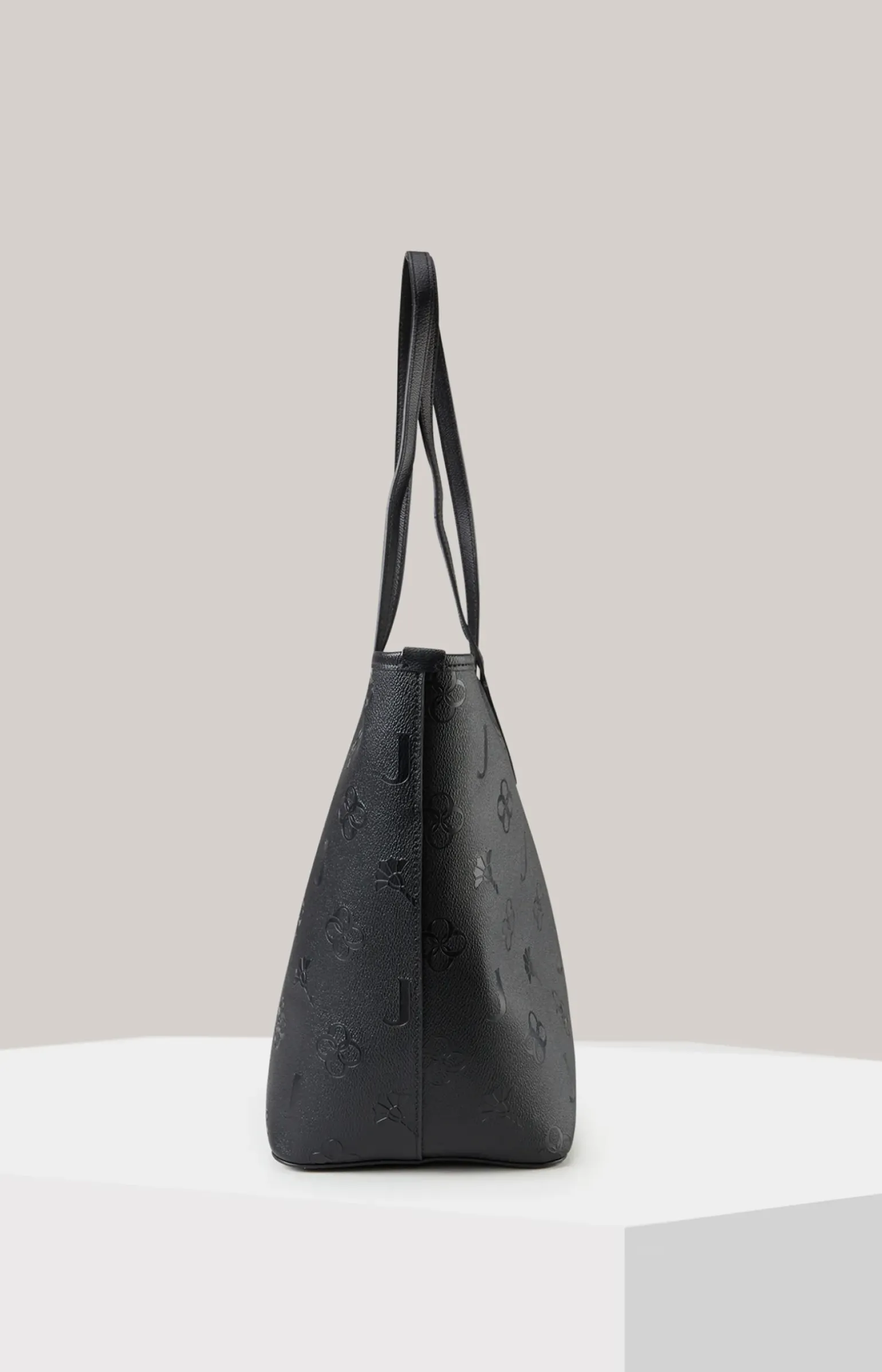 Shopper Decoro Stampa Lara in Schwarz