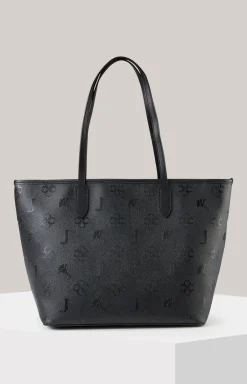 Shopper Decoro Stampa Lara in Schwarz