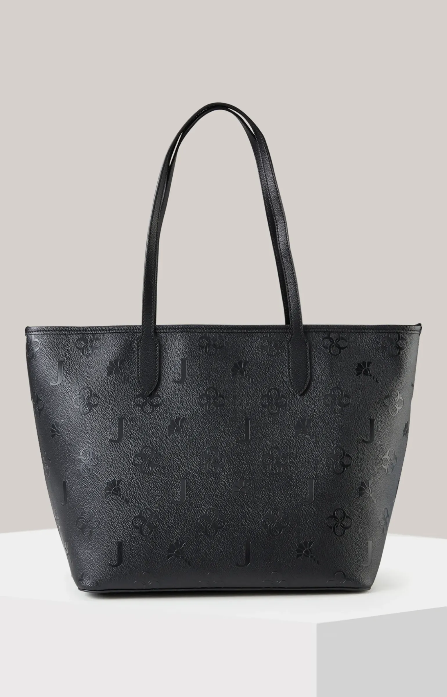 Shopper Decoro Stampa Lara in Schwarz