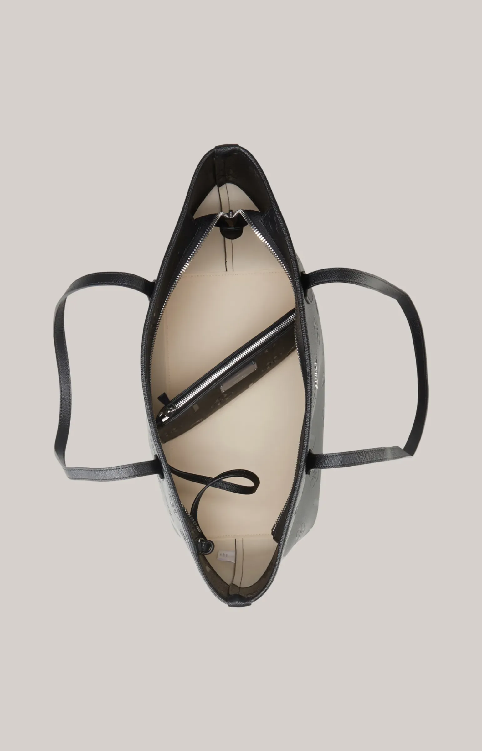 Shopper Decoro Stampa Lara in Schwarz