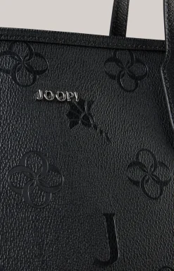 Shopper Decoro Stampa Lara in Schwarz