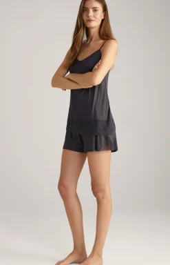 Shorts mit Spitze in Anthrazit