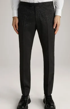 Smoking-Baukastenhose Bask in Schwarz strukturiert