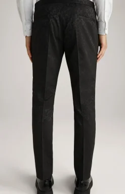 Smoking-Baukastenhose Bask in Schwarz strukturiert