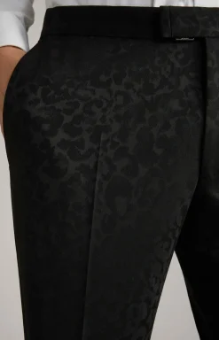 Smoking-Baukastenhose Bask in Schwarz strukturiert