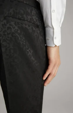 Smoking-Baukastenhose Bask in Schwarz strukturiert