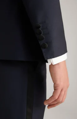 Smoking-Baukastensakko Horace in Dunkelblau gemustert