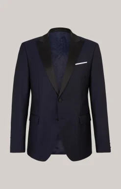 Smoking-Baukastensakko Horace in Dunkelblau gemustert