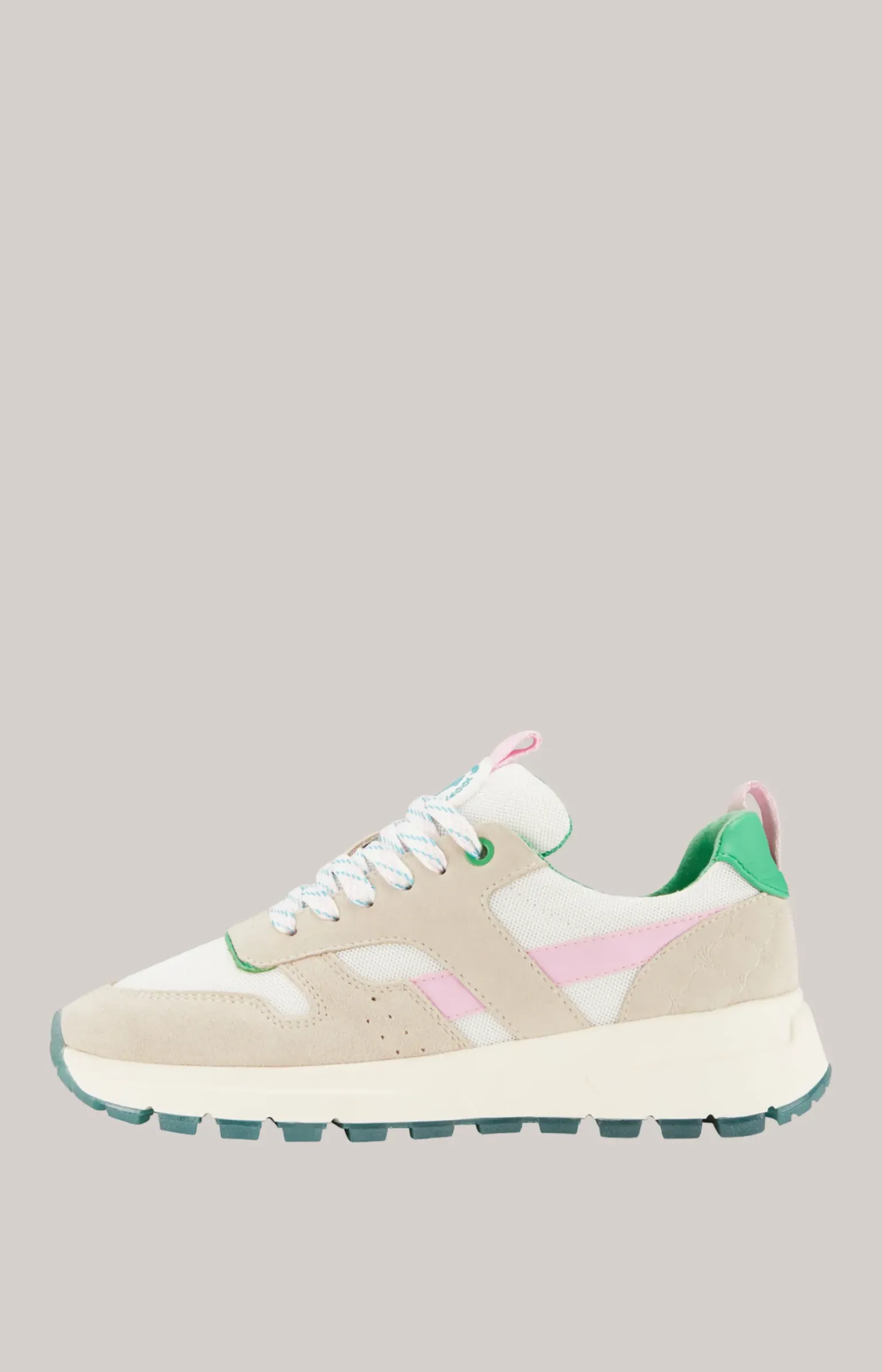 Sneaker Retron Hanna in Beige/Rosa/Grün