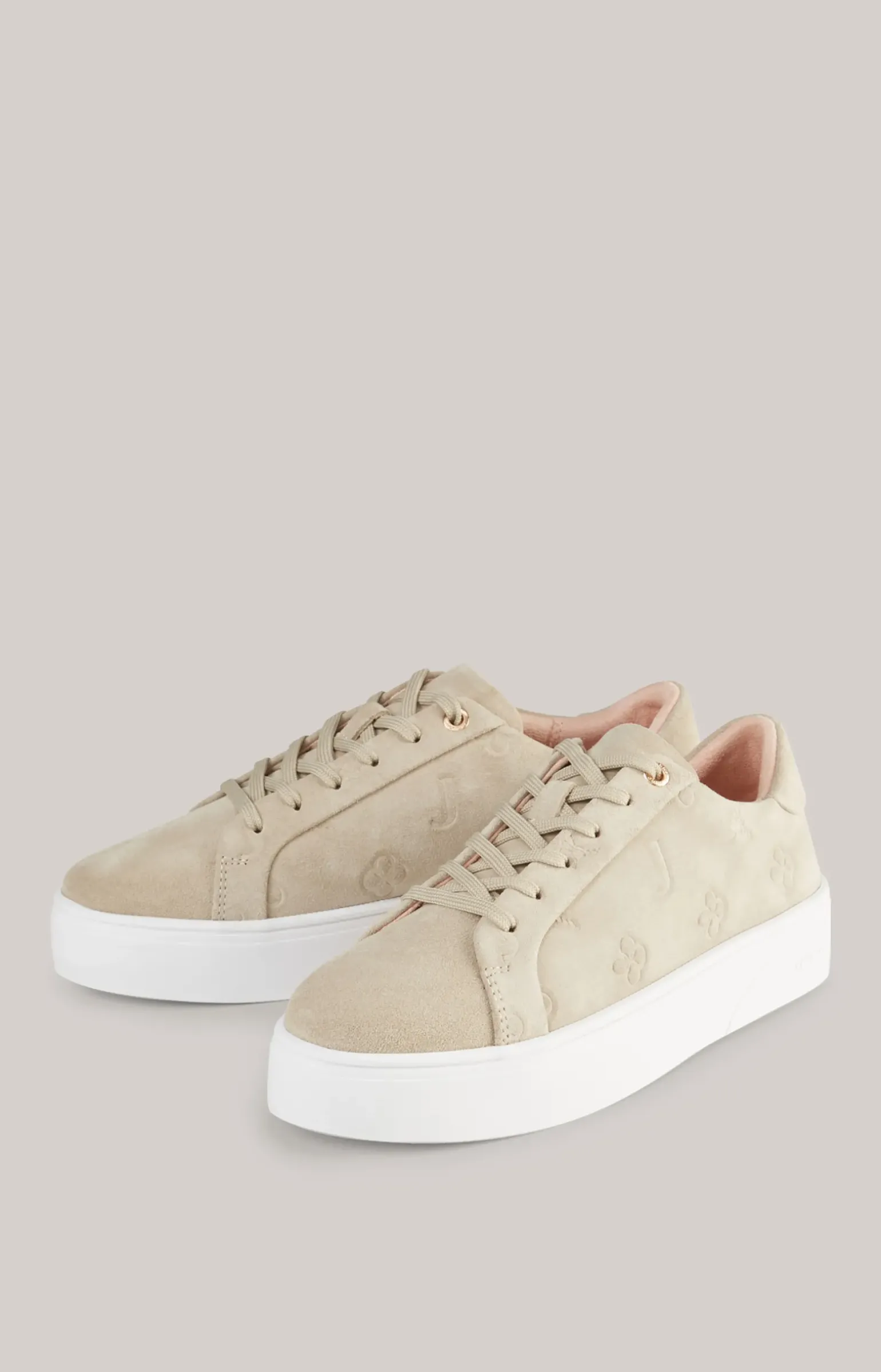 Sneaker Velluto Stampa New Daphne in Beige