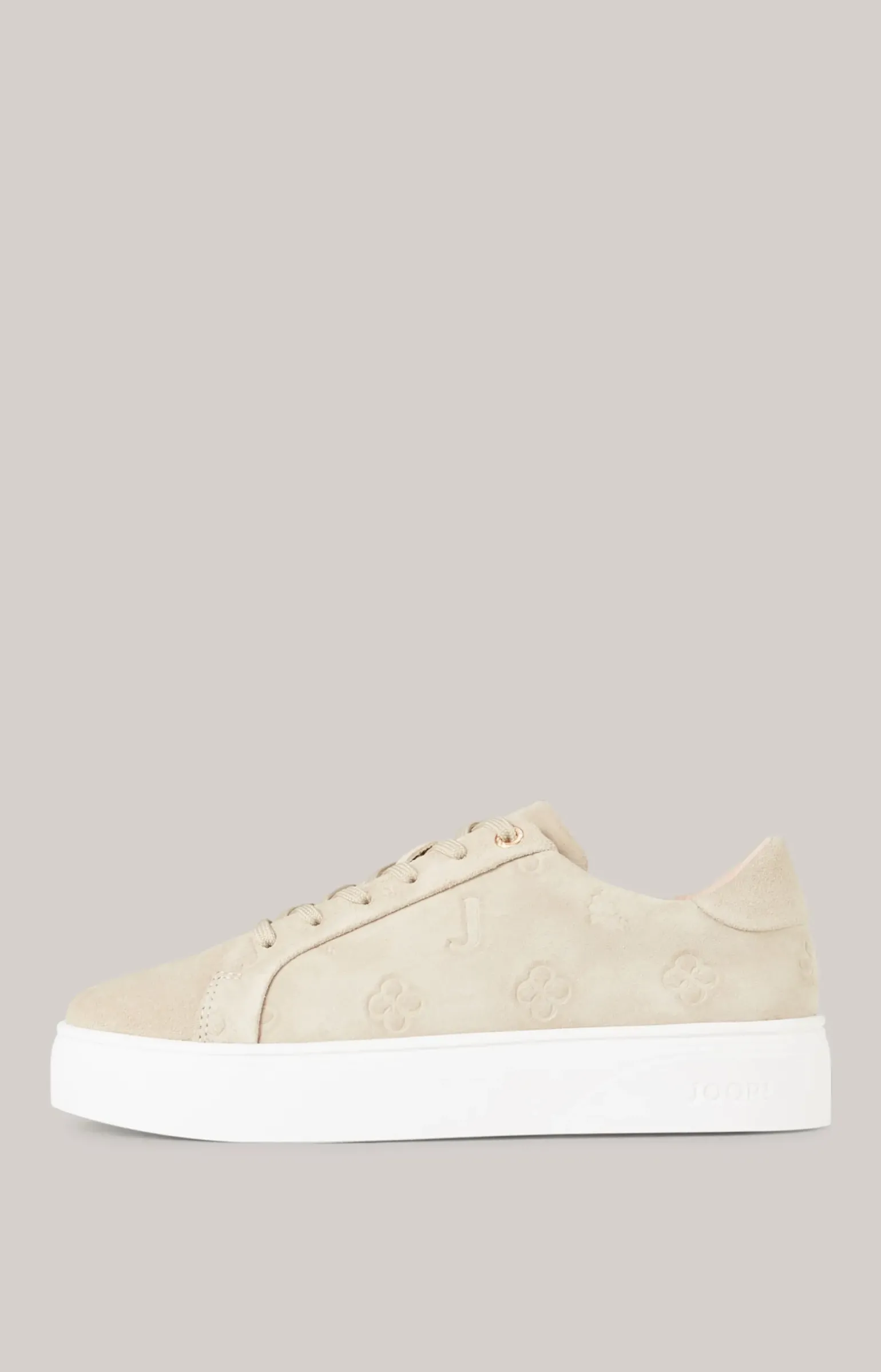 Sneaker Velluto Stampa New Daphne in Beige