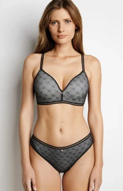 Soft-BH mit Schale in Light Grey Melange/Black