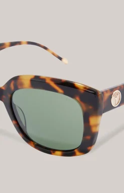 Sonnenbrille in Braun/Grün