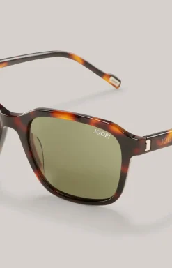 Sonnenbrille in Braun/Grün