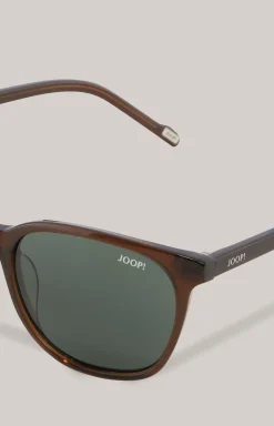 Sonnenbrille in Braun/Grün