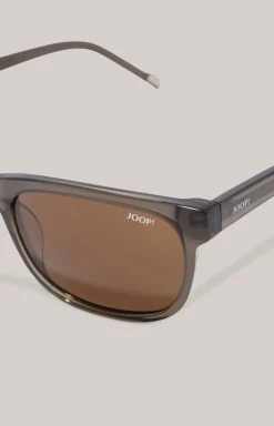 Sonnenbrille in Grau/Braun