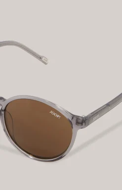 Sonnenbrille in Grau/Braun