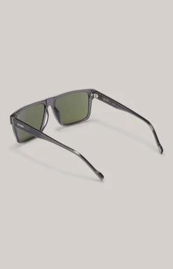 Sonnenbrille in Grau/Grün