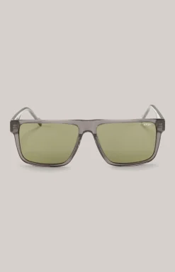 Sonnenbrille in Grau/Grün