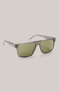 Sonnenbrille in Grau/Grün