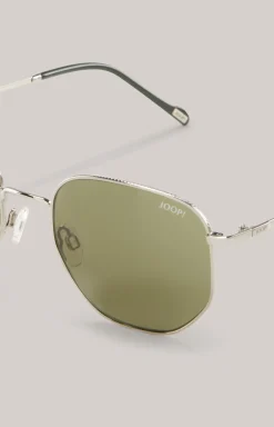 Sonnenbrille in Grau/Grün