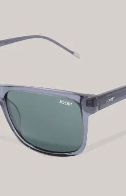 Sonnenbrille in Grau/Grün