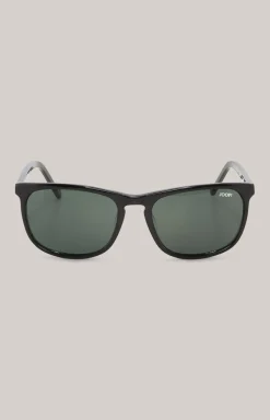 Sonnenbrille in Schwarz/Grün