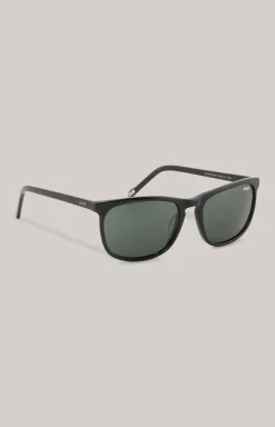 Sonnenbrille in Schwarz/Grün