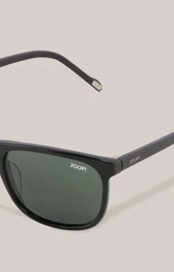 Sonnenbrille in Schwarz/Grün