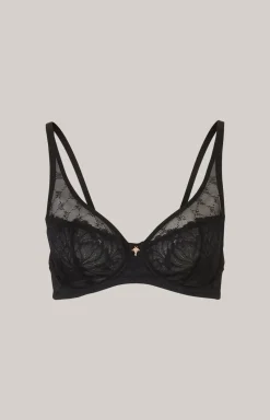 Spitzen-BH mit Bügel in Schwarz