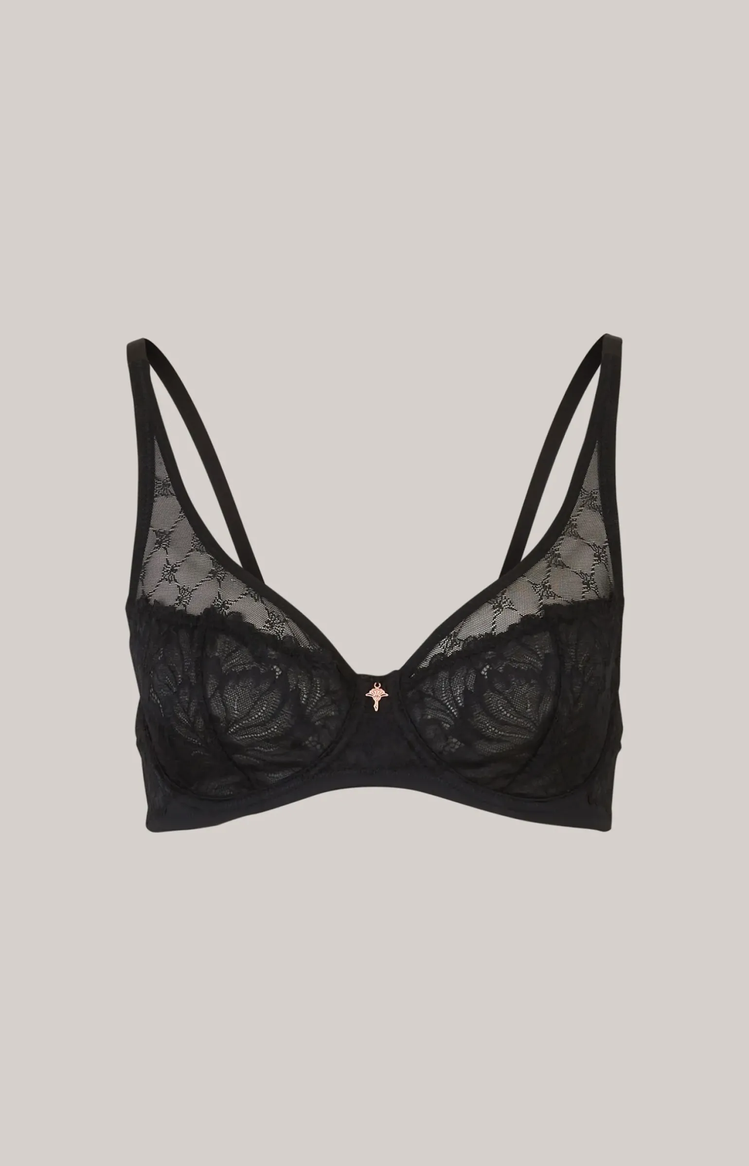 Spitzen-BH mit Bügel in Schwarz