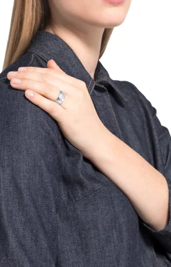 Statement-Ring in Silber