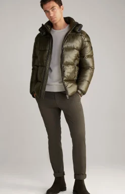 Steppjacke Ambro mit Kapuze in Khaki