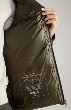 Steppjacke Ambro mit Kapuze in Khaki