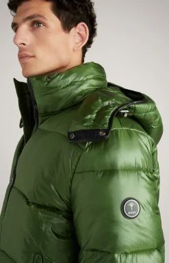 Steppjacke Ambro mit Kapuze in Hellgrün