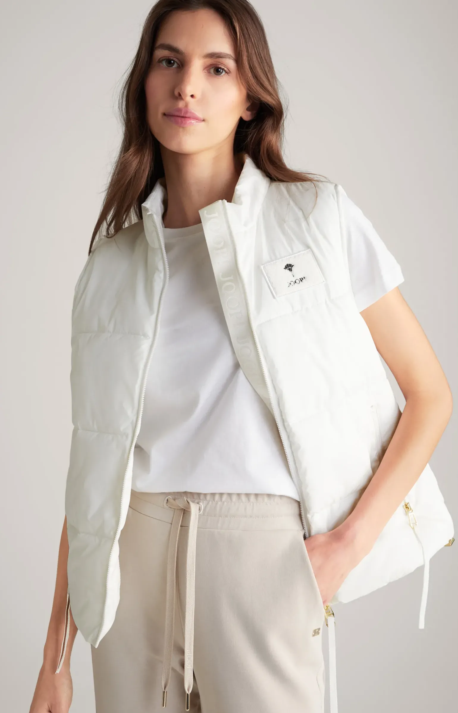 Steppweste in Offwhite