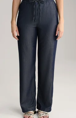 Stoffhose in Denim Blue