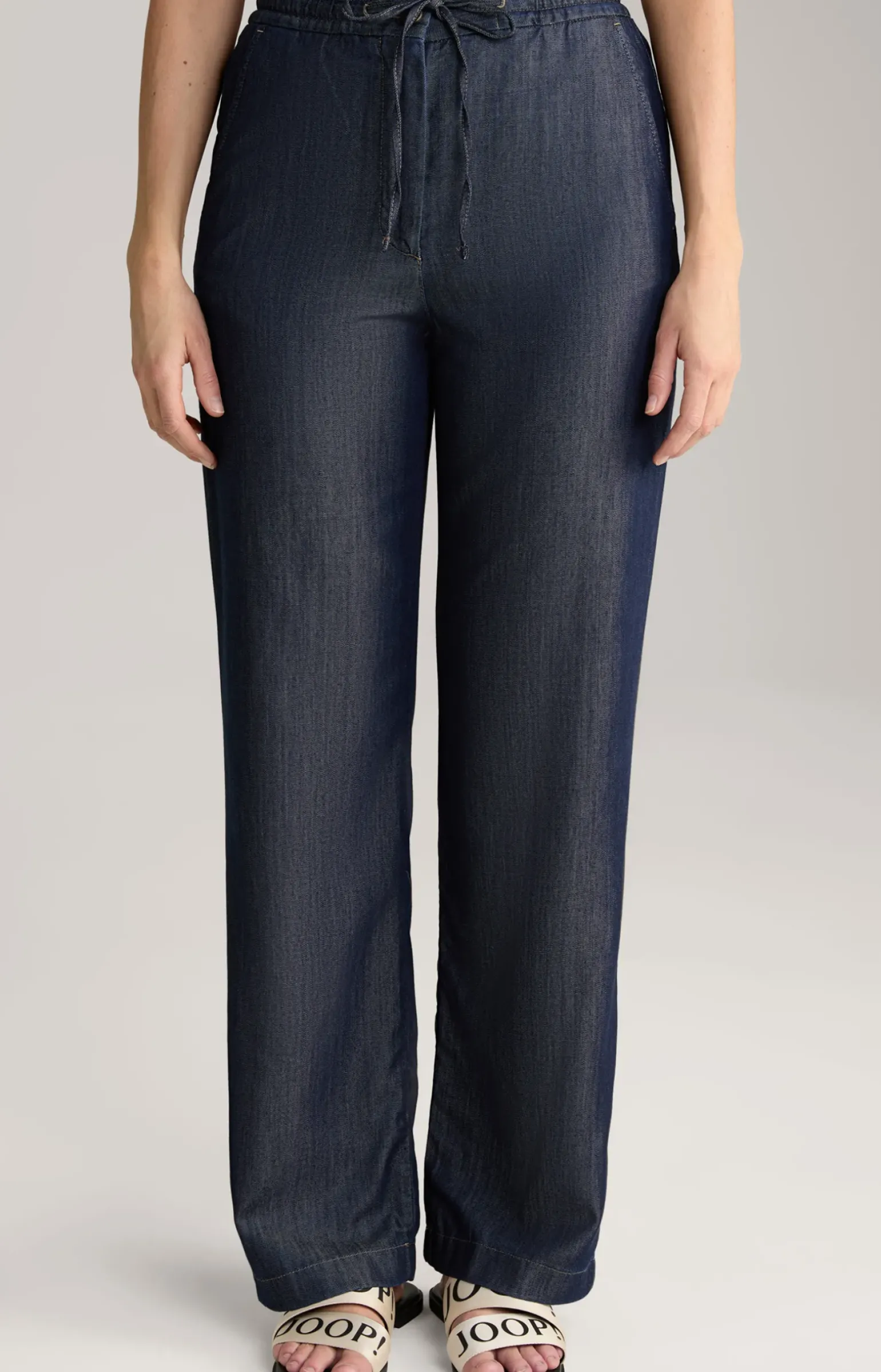 Stoffhose in Denim Blue