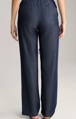 Stoffhose in Denim Blue