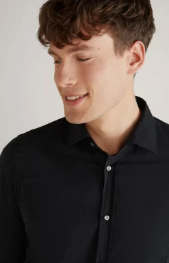 Stretch-Hemd Victor in Schwarz