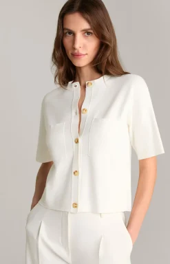 Strick-Cardigan in Creme