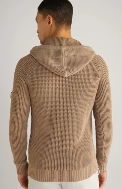 Strick-Hoodie Hoodor in Braun