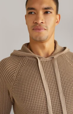 Strick-Hoodie Hoodor in Braun