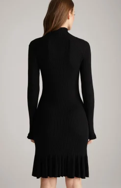 Strick-Kleid in Schwarz